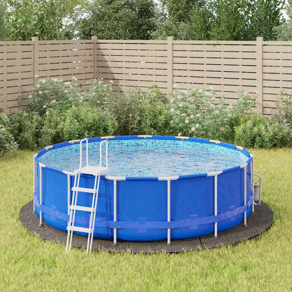 94218 vidaXL Pool Ground Cloth Light Grey Ø396 cm Polyester Geotextile