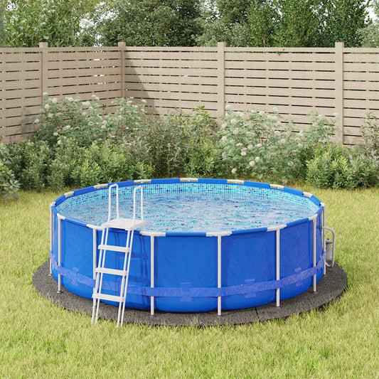 94225 vidaXL Pool Ground Cloth Light Grey Ø366 cm Polyester Geotextile