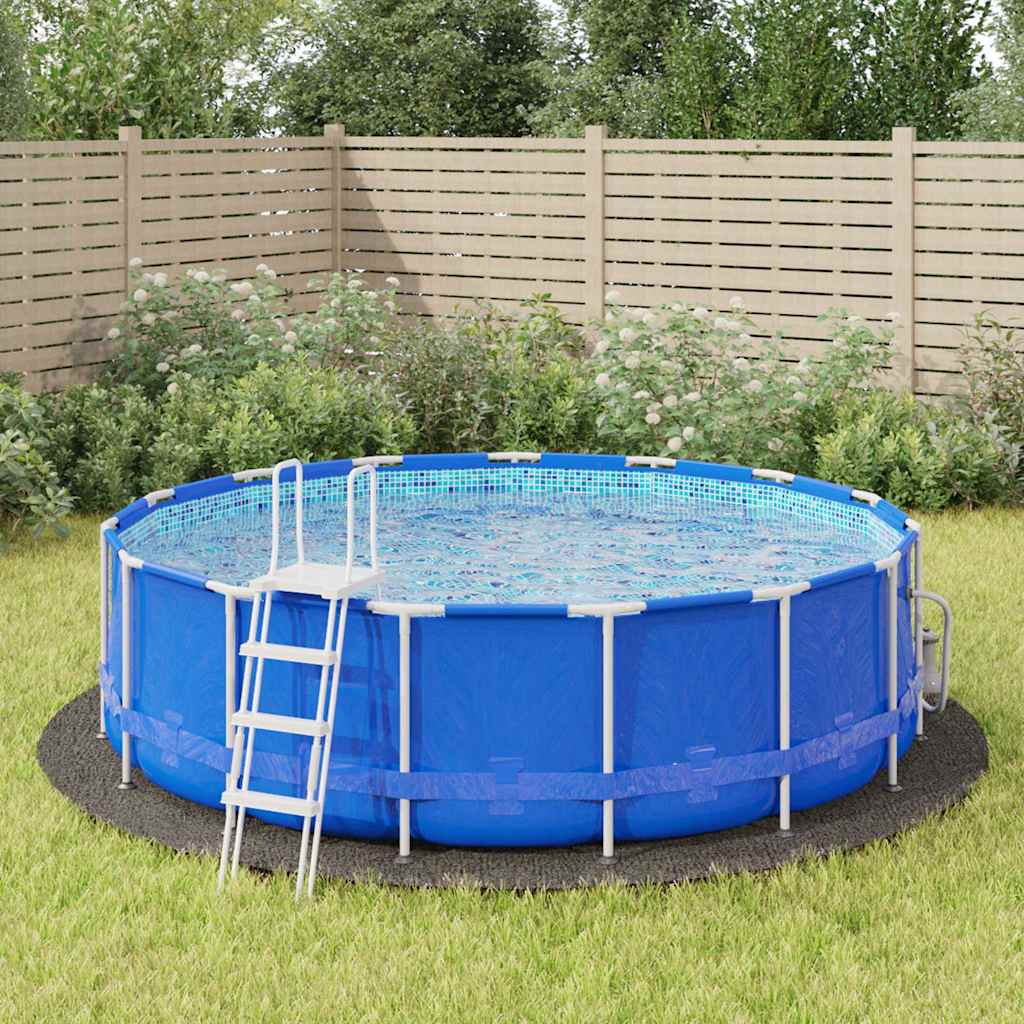 vidaXL Pool Ground Cloth Light Grey Ø428 cm Polyester Geotextile
