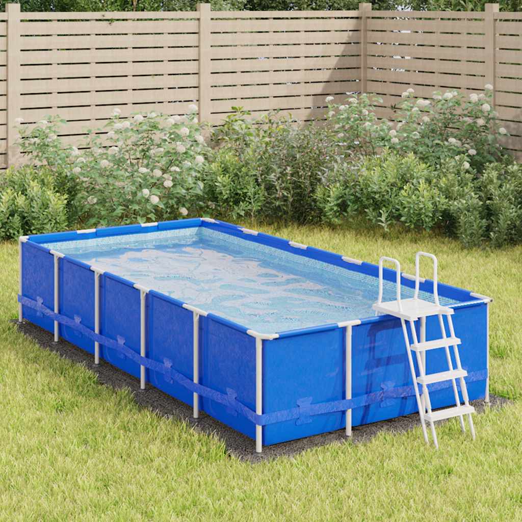94232 vidaXL Pool Ground Cloth Light Grey 420x220 cm Polyester Geotextile