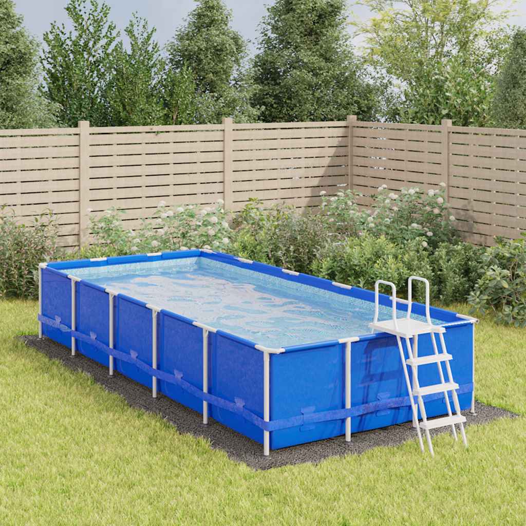 vidaXL Pool Ground Cloth Light Grey 640x321 cm Polyester Geotextile