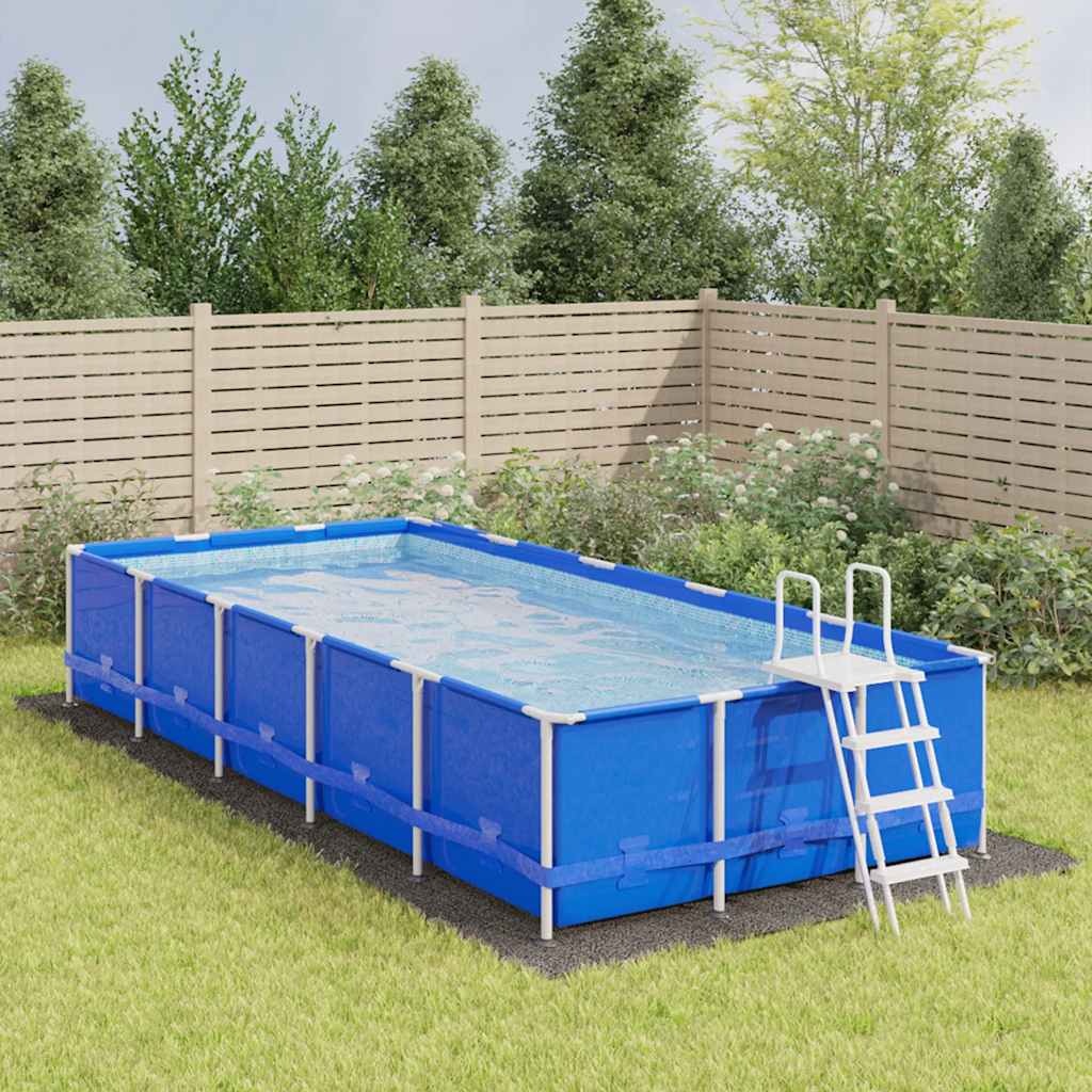94236 vidaXL Pool Ground Cloth Light Grey 750x370 cm Polyester Geotextile