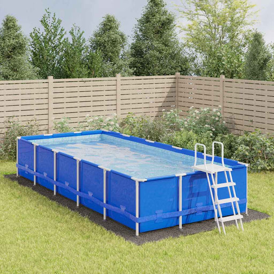 94236 vidaXL Pool Ground Cloth Light Grey 750x370 cm Polyester Geotextile