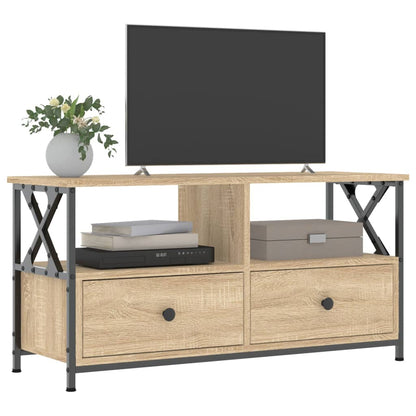 vidaXL TV Cabinet Sonoma Oak 90x33x45 cm Engineered Wood&Iron