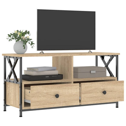 vidaXL TV Cabinet Sonoma Oak 90x33x45 cm Engineered Wood&Iron