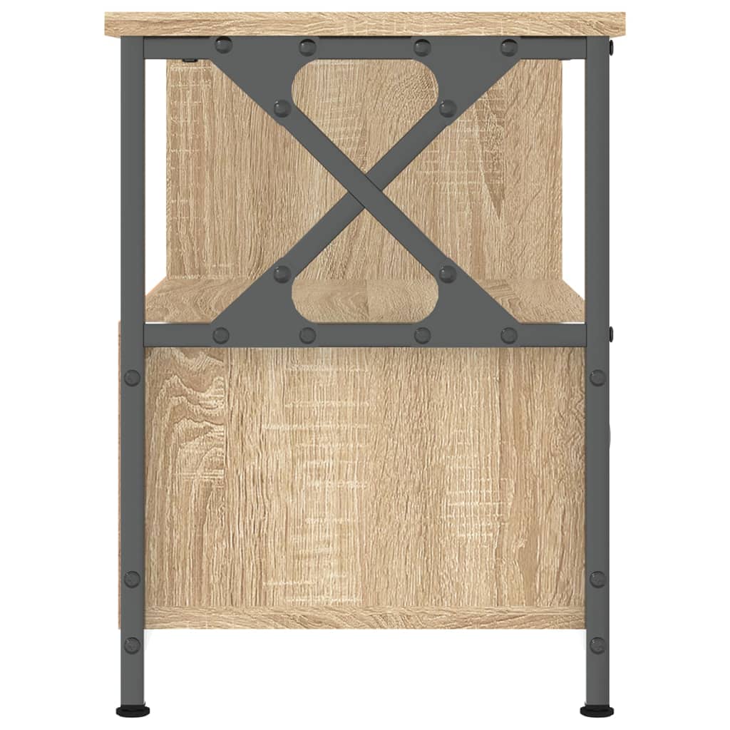 vidaXL TV Cabinet Sonoma Oak 90x33x45 cm Engineered Wood&Iron
