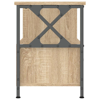 vidaXL TV Cabinet Sonoma Oak 90x33x45 cm Engineered Wood&Iron
