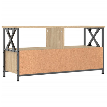 vidaXL TV Cabinet Sonoma Oak 90x33x45 cm Engineered Wood&Iron
