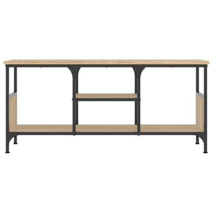 vidaXL TV Cabinet Sonoma Oak 100x35x45 cm Engineered Wood&Iron
