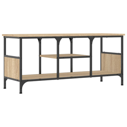 vidaXL TV Cabinet Sonoma Oak 100x35x45 cm Engineered Wood&Iron