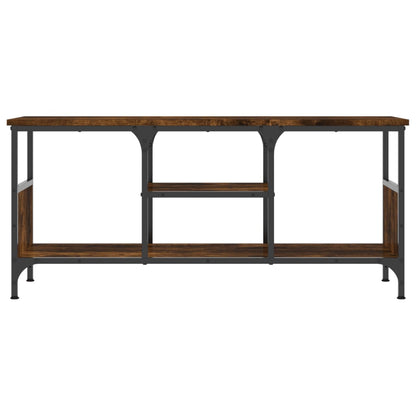 vidaXL TV Cabinet Smoked Oak 100x35x45 cm Engineered Wood&Iron