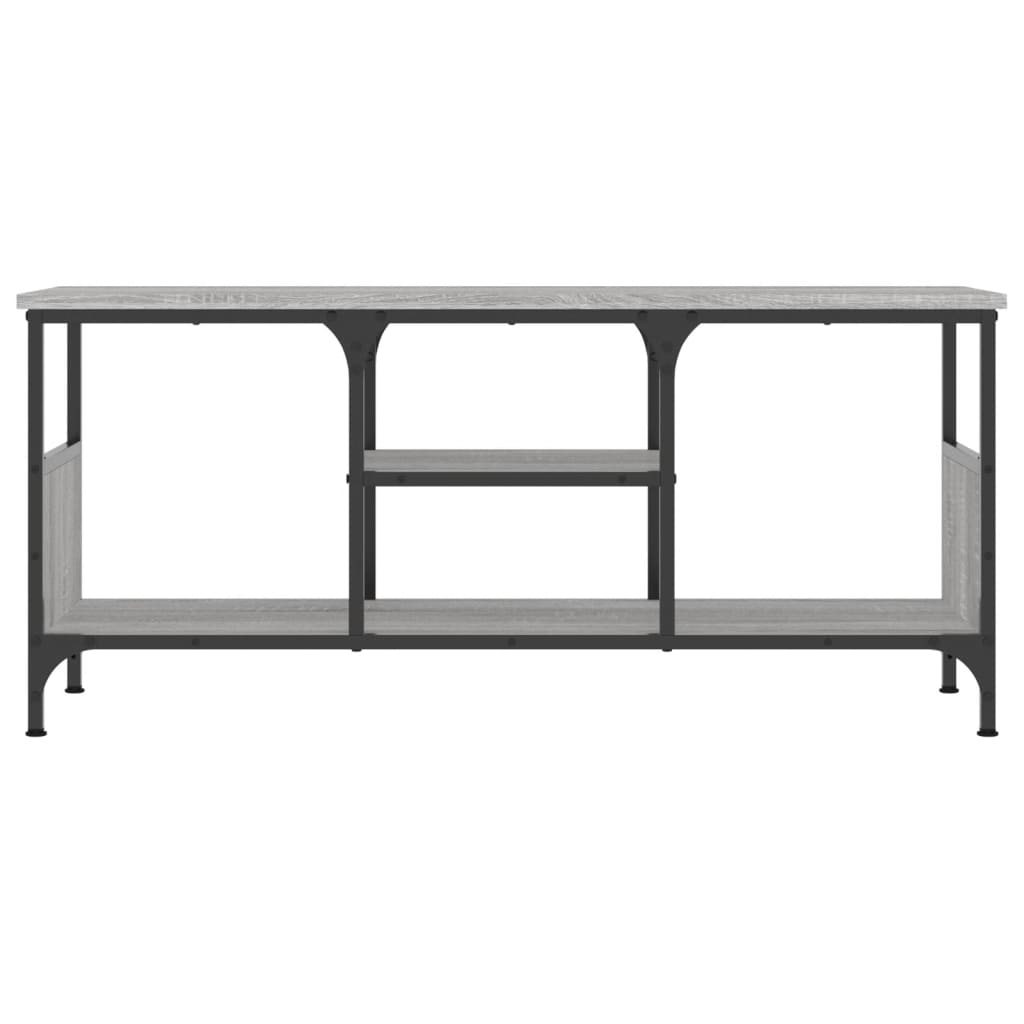 vidaXL TV Cabinet Grey Sonoma 100x35x45 cm Engineered Wood&Iron