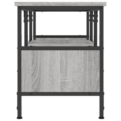 vidaXL TV Cabinet Grey Sonoma 100x35x45 cm Engineered Wood&Iron