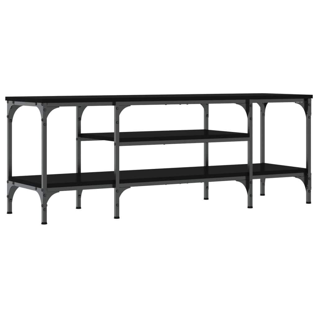 vidaXL TV Cabinet Black 121x35x45 cm Engineered Wood&Iron