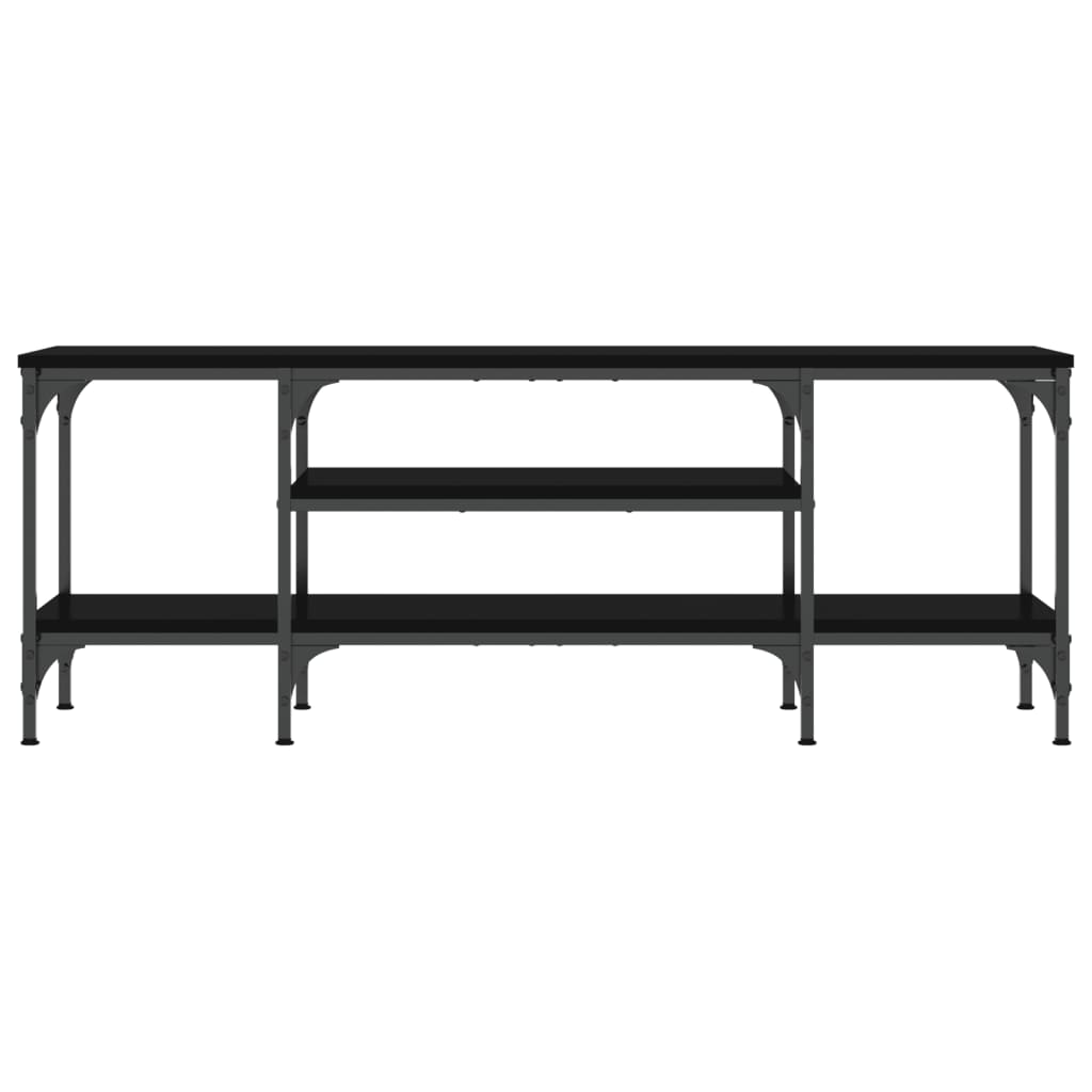 vidaXL TV Cabinet Black 121x35x45 cm Engineered Wood&Iron