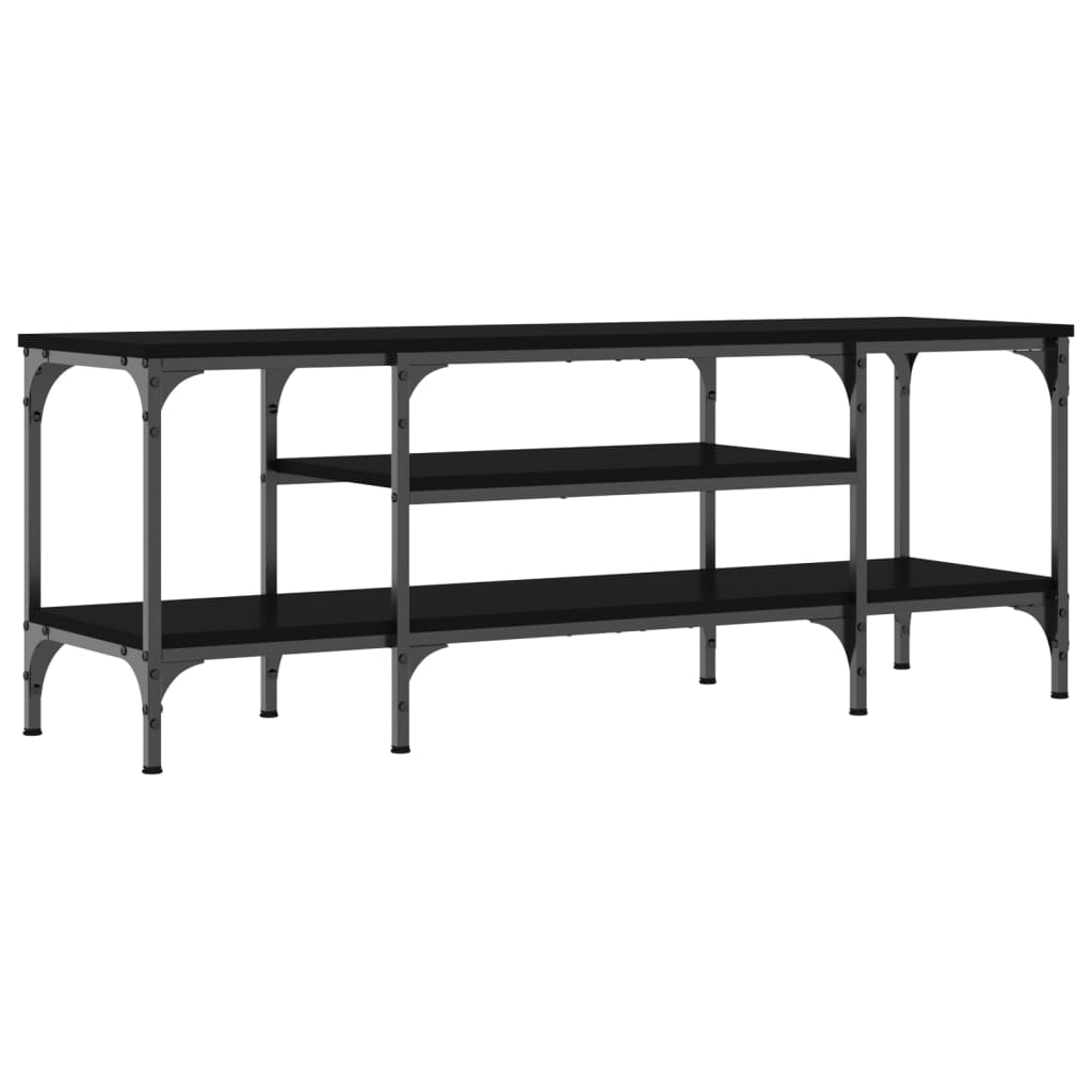 vidaXL TV Cabinet Black 121x35x45 cm Engineered Wood&Iron