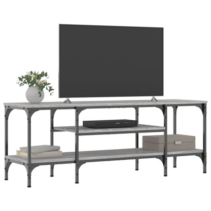 vidaXL TV Cabinet Grey Sonoma 121x35x45 cm Engineered Wood&Iron