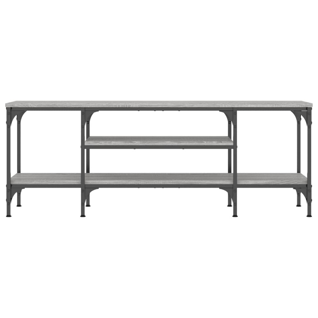 vidaXL TV Cabinet Grey Sonoma 121x35x45 cm Engineered Wood&Iron