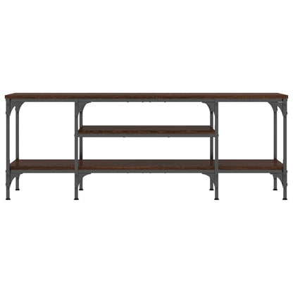 vidaXL TV Cabinet Brown Oak 121x35x45 cm Engineered Wood&Iron