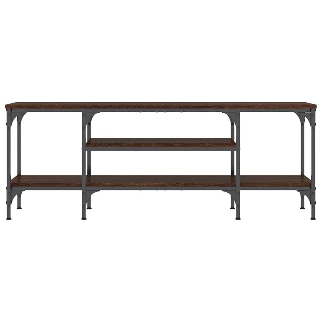 vidaXL TV Cabinet Brown Oak 121x35x45 cm Engineered Wood&Iron
