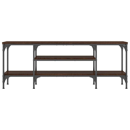 vidaXL TV Cabinet Brown Oak 121x35x45 cm Engineered Wood&Iron
