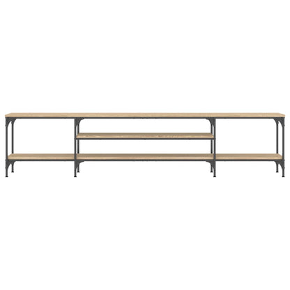 vidaXL TV Cabinet Sonoma Oak 201x35x45 cm Engineered Wood&Iron