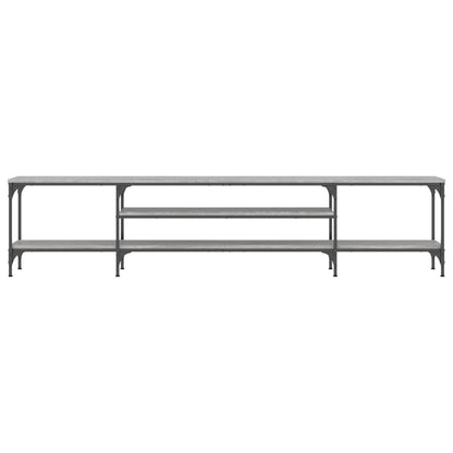 vidaXL TV Cabinet Grey Sonoma 201x35x45 cm Engineered Wood&Iron