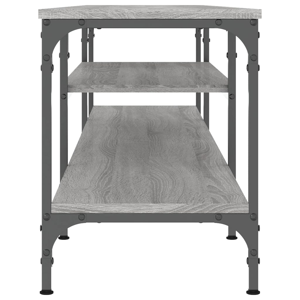 vidaXL TV Cabinet Grey Sonoma 201x35x45 cm Engineered Wood&Iron