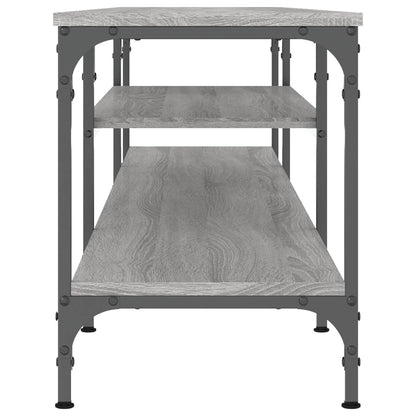vidaXL TV Cabinet Grey Sonoma 201x35x45 cm Engineered Wood&Iron