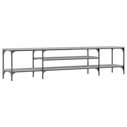 vidaXL TV Cabinet Grey Sonoma 201x35x45 cm Engineered Wood&Iron