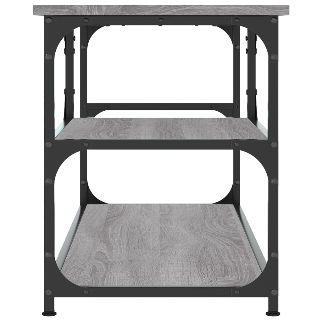 vidaXL TV Cabinet Grey Sonoma 103x38x46.5 cm Engineered Wood and Steel
