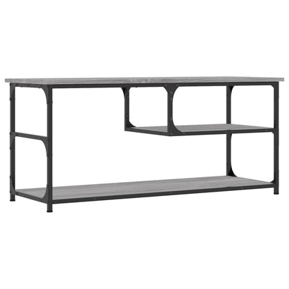 vidaXL TV Cabinet Grey Sonoma 103x38x46.5 cm Engineered Wood and Steel