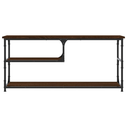 vidaXL TV Cabinet Brown Oak 103x38x46.5 cm Engineered Wood and Steel