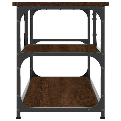 vidaXL TV Cabinet Brown Oak 103x38x46.5 cm Engineered Wood and Steel