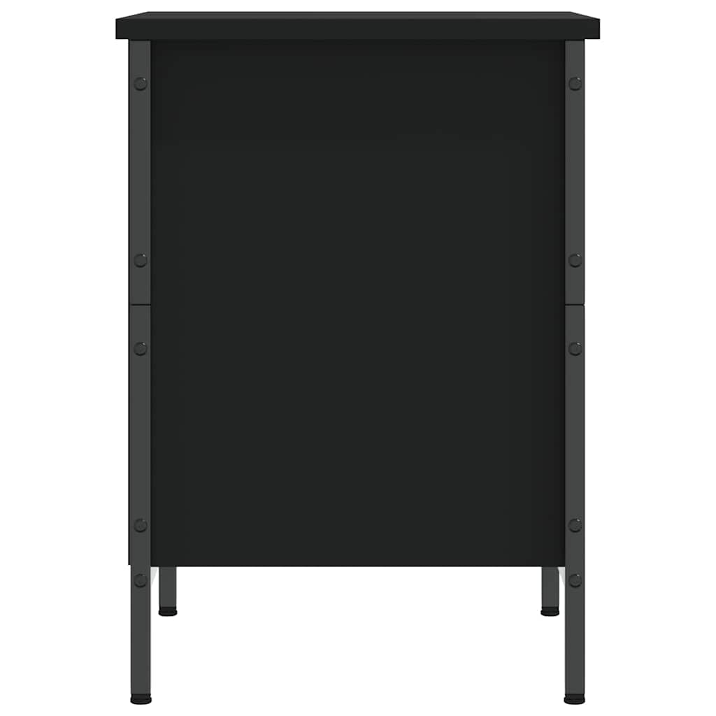 vidaXL Shoe Cabinet Black 38x35x50 cm Engineered Wood