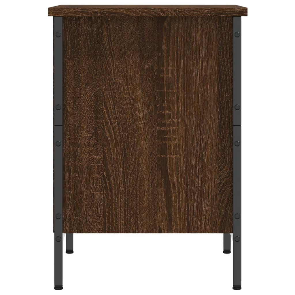 vidaXL Shoe Cabinet Brown Oak 2 compartments for shoes