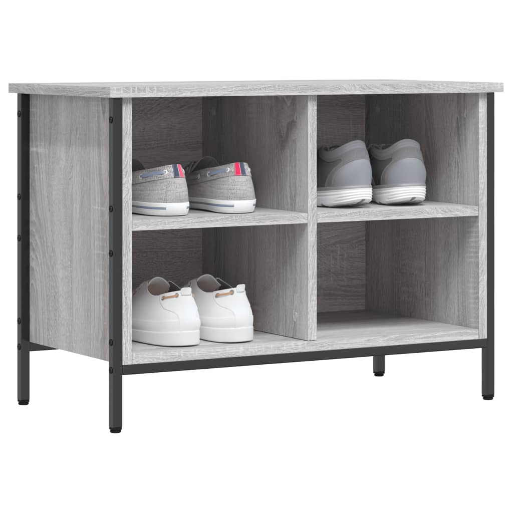 vidaXL Shoe Cabinet Grey Sonoma 4 compartments