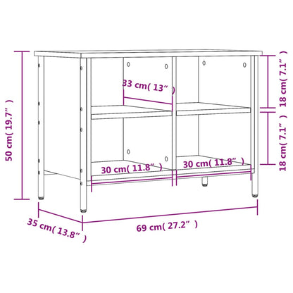 vidaXL Shoe Cabinet Grey Sonoma 4 compartments