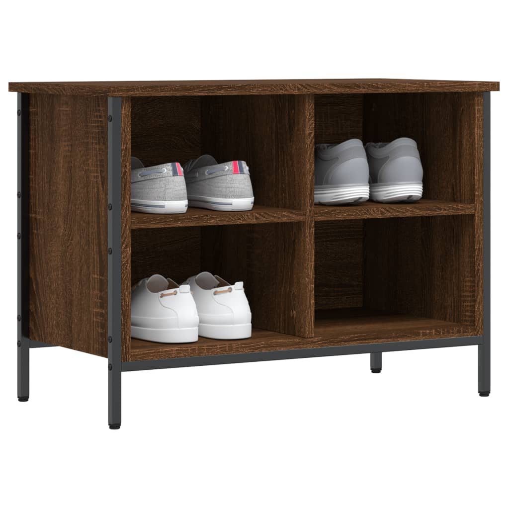 vidaXL Shoe Cabinet Brown Oak 4 compartments