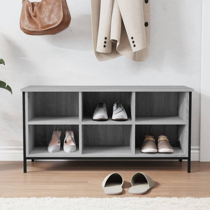 vidaXL Shoe Cabinet Grey Sonoma Holds up to 6 pairs of shoes