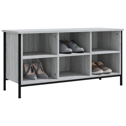 vidaXL Shoe Cabinet Grey Sonoma Holds up to 6 pairs of shoes