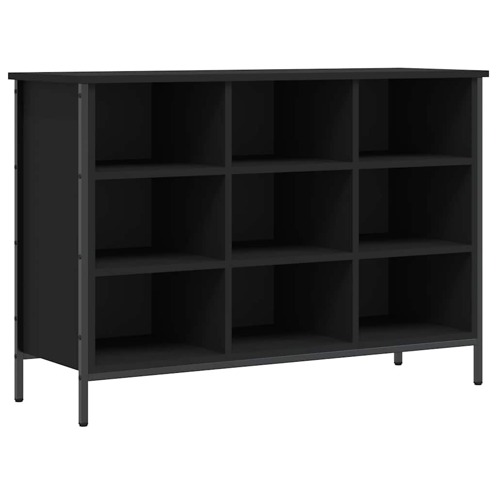 vidaXL Shoe Cabinet Black 9 compartments for storing shoes