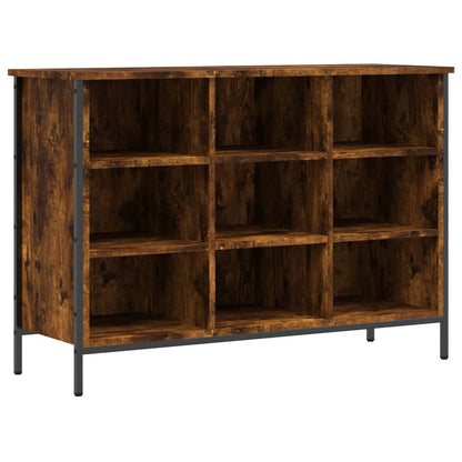 vidaXL Shoe Cabinet Smoked Oak 9 compartments