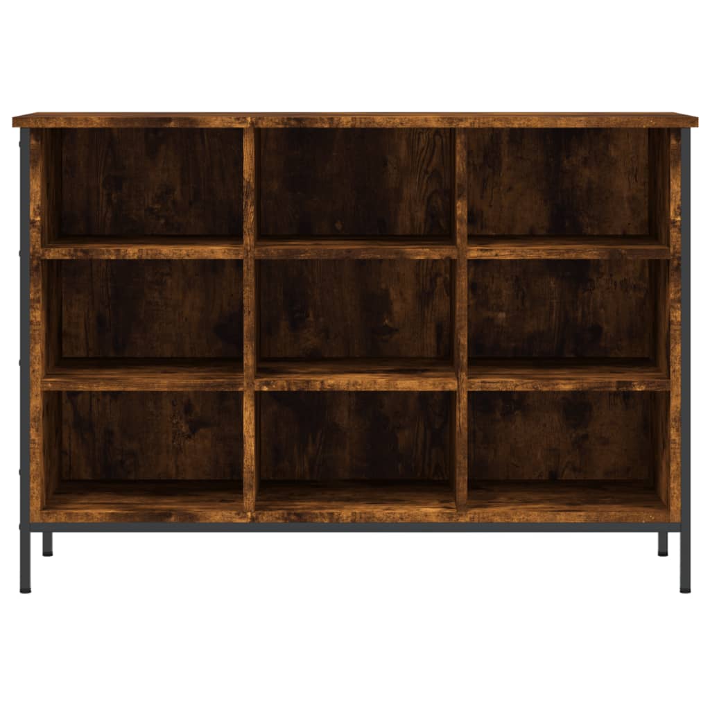 vidaXL Shoe Cabinet Smoked Oak 9 compartments