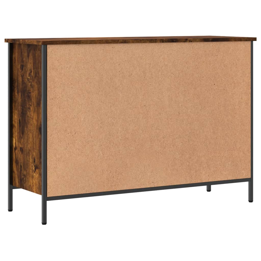 vidaXL Shoe Cabinet Smoked Oak 9 compartments