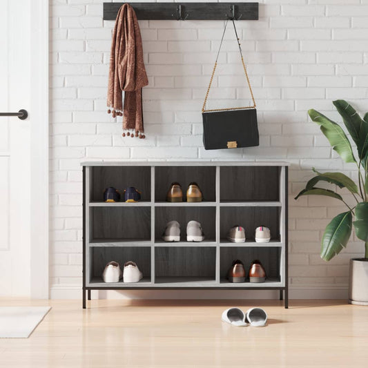 vidaXL Shoe Cabinet Grey Sonoma 9 pairs of shoes