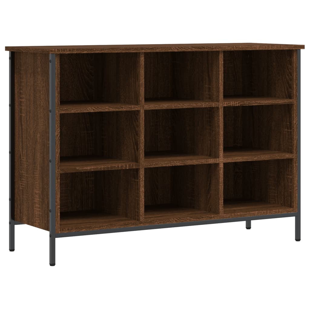 vidaXL Shoe Cabinet Brown Oak 9 compartments