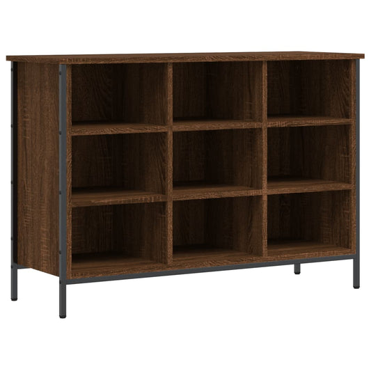 vidaXL Shoe Cabinet Brown Oak 9 compartments
