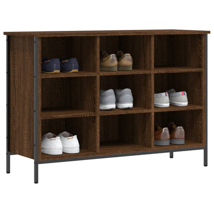 vidaXL Shoe Cabinet Brown Oak 9 compartments
