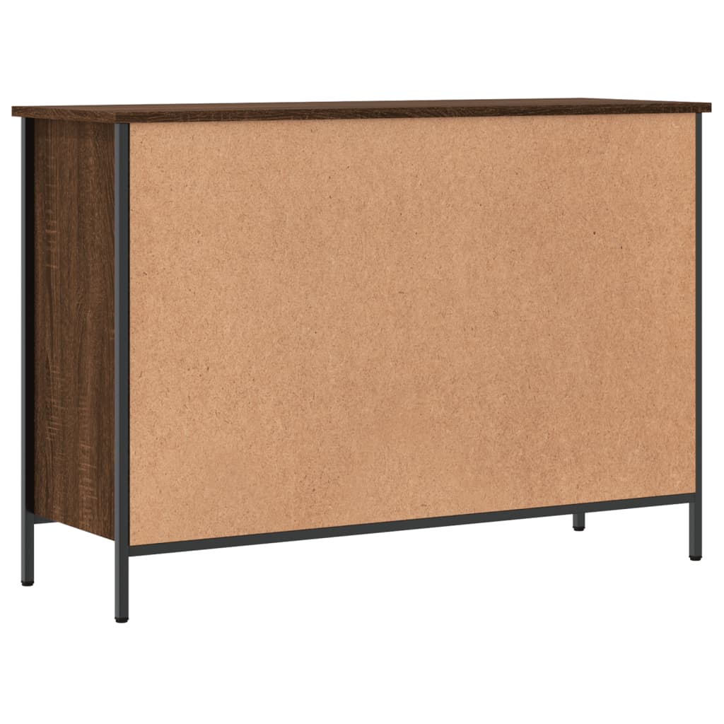 vidaXL Shoe Cabinet Brown Oak 9 compartments